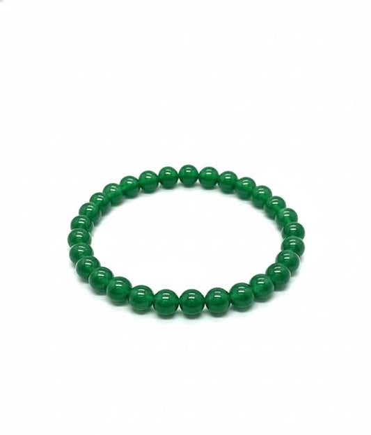 Natural Green Jade Bracelet (8mm) - Genuine Crystal Bead Bracelet for Healing, Good Luck, and Prosperity - Gemstone Jewelry for Men & Women